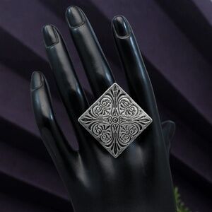 Silver Color Oxidised Ring